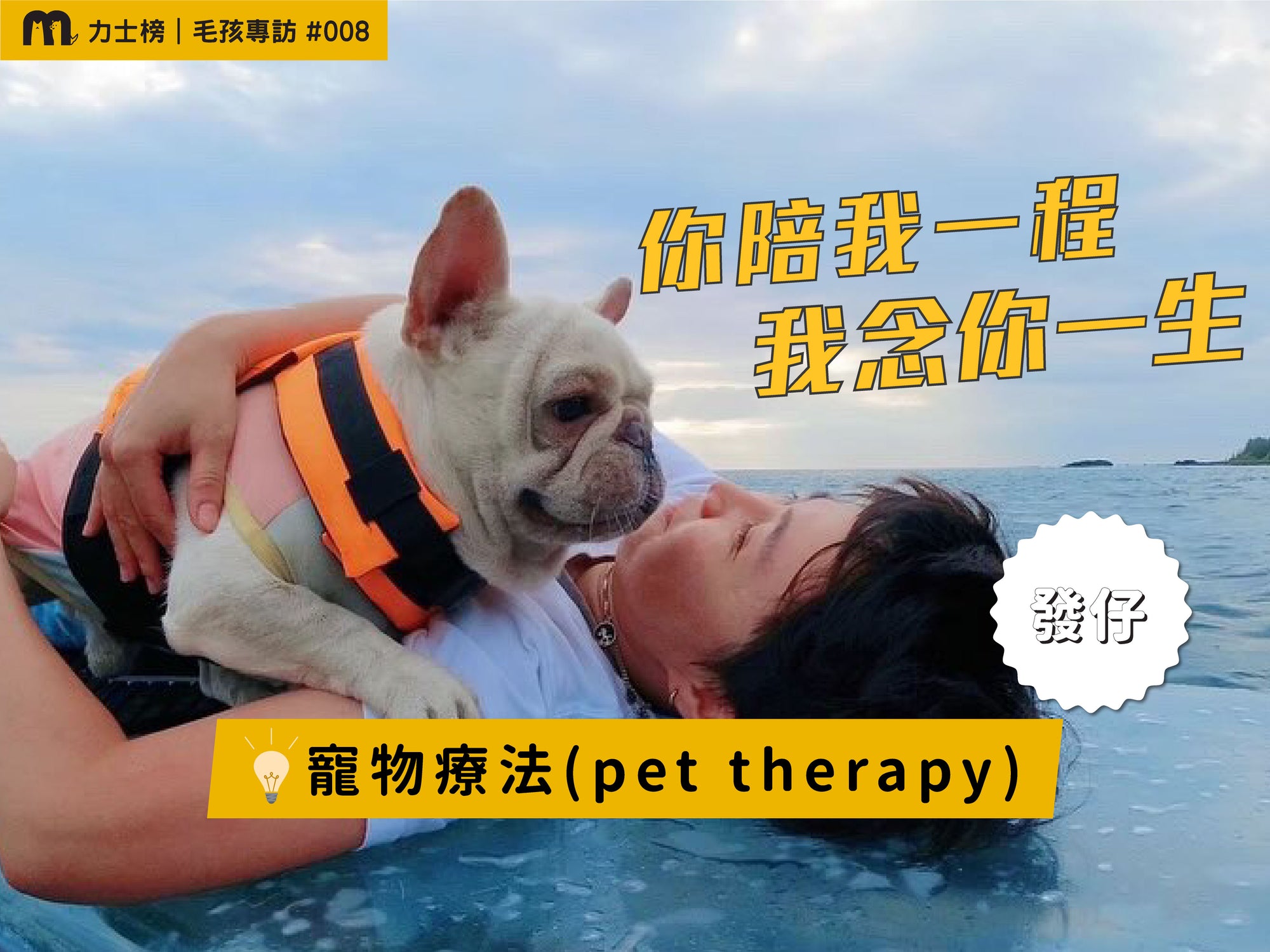法鬥犬發仔治療人類身心靈,寵物治療