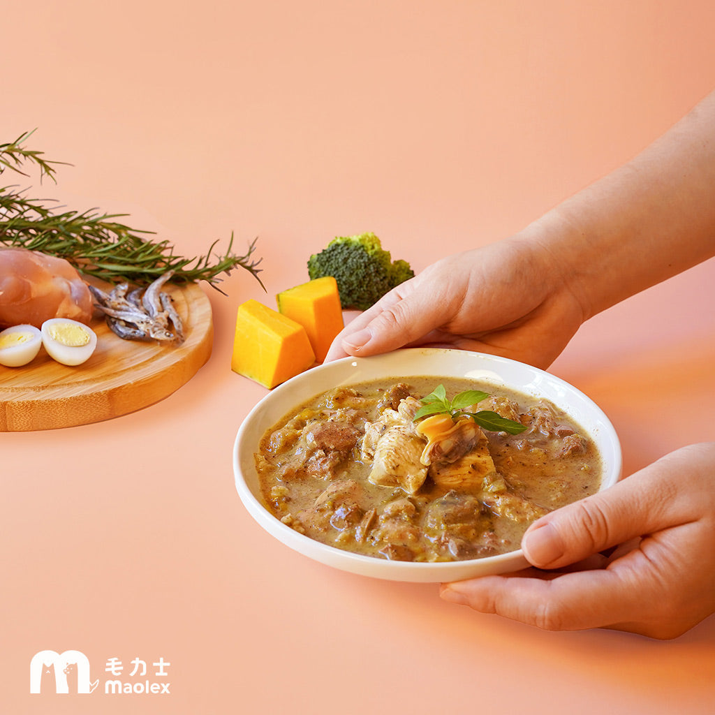 毛力士Maolex-狗狗主食餐包/鮮食-南瓜雞肉海鮮燉飯-多樣豐富食材，給狗狗的黃金營養比例